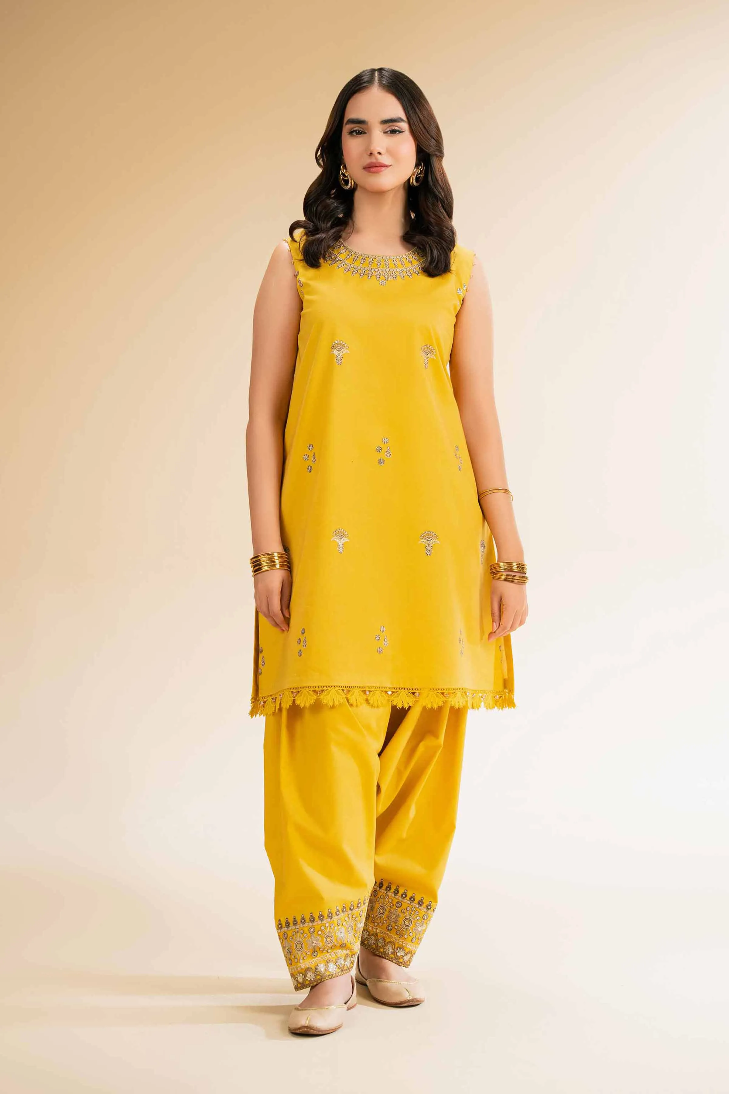 2 Piece - Dyed Embroidered Suit - 42501264