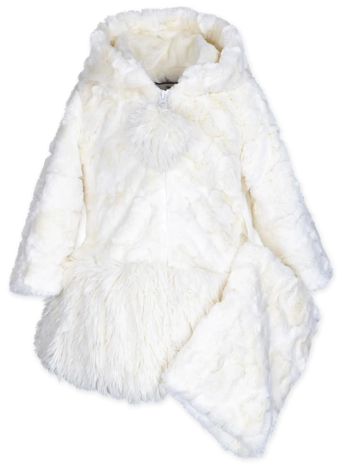 American Widgeon Hooded Shag Bottom Coat and Muff