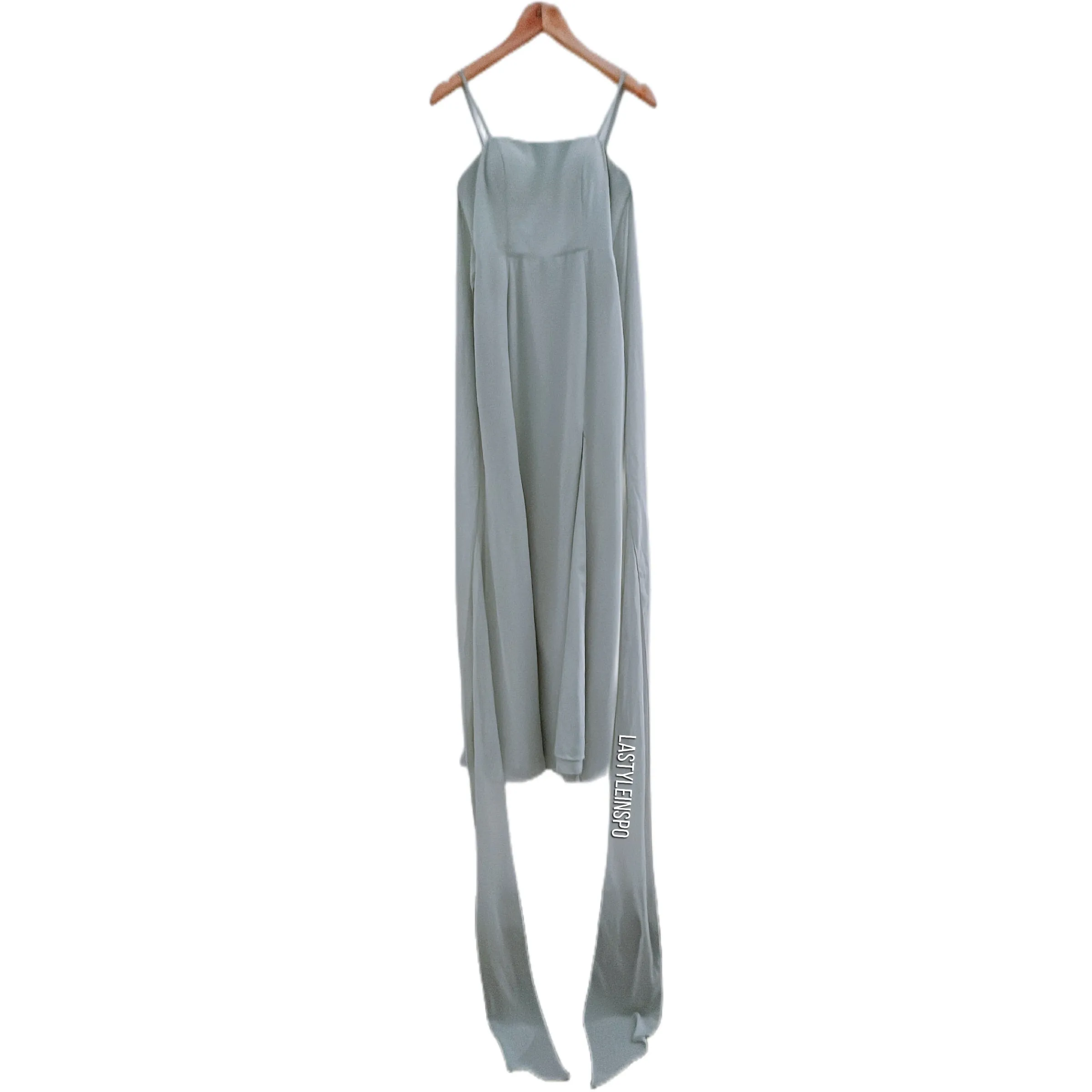 AZAZIE Bridesmaid Dress Saige Green Cutout Back Circle with One Slit S/M