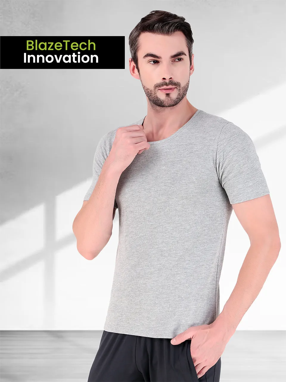 BlazeTech Thermal Vest Half Sleeves | Light Grey