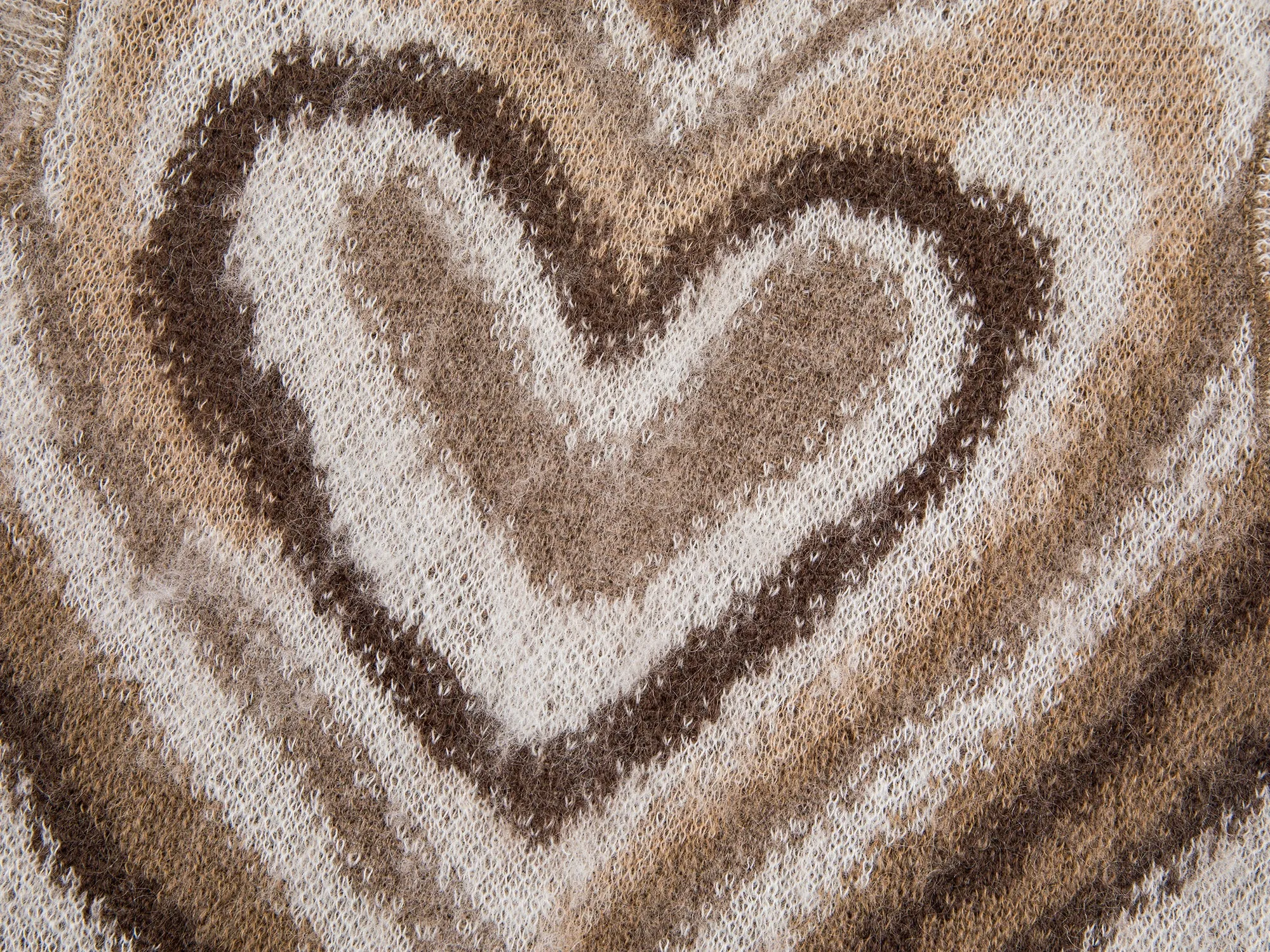 Brown heart shape knitted vest
