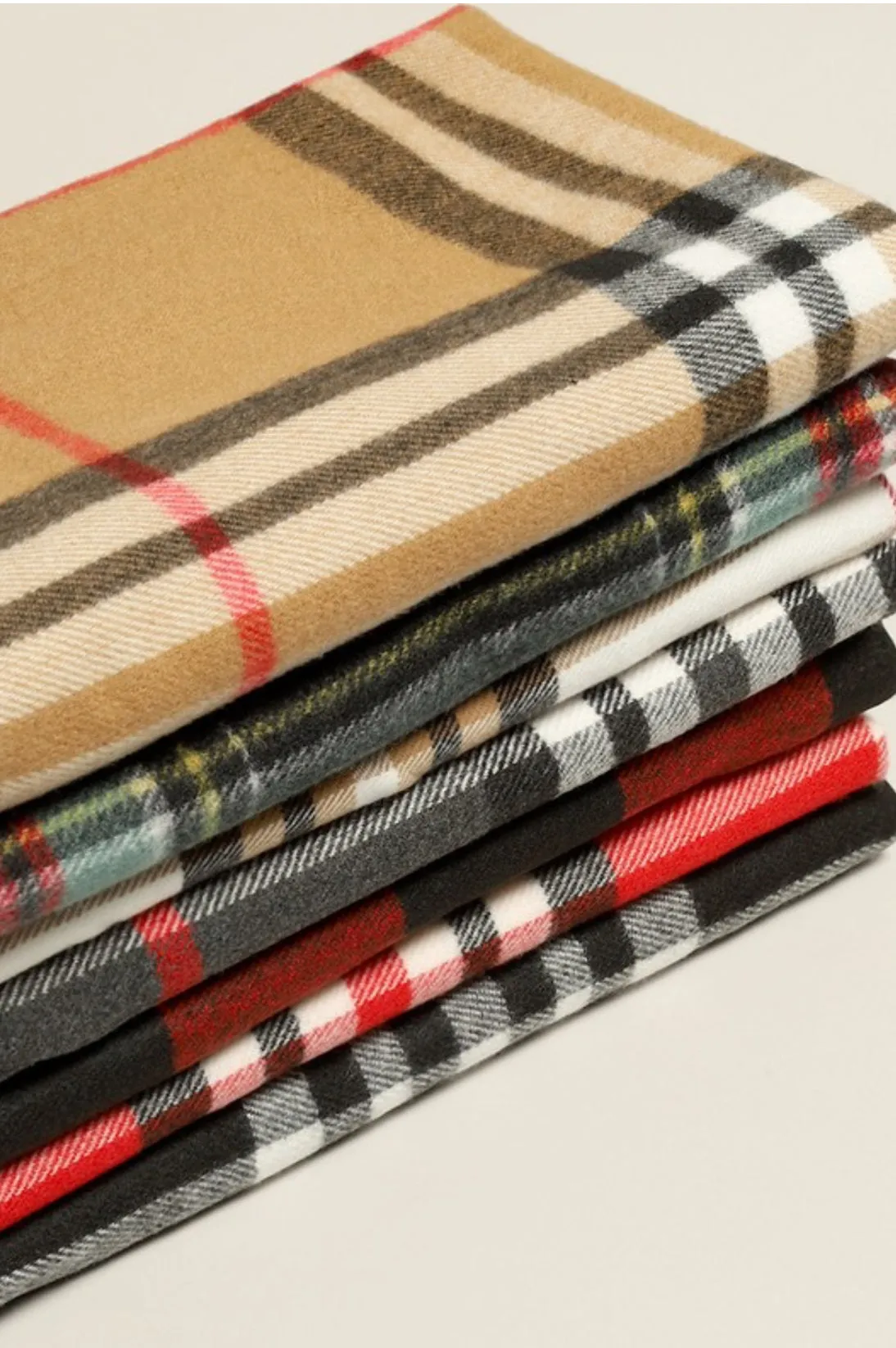 Cashmere Feel Plaid Scarf- Mistletoe