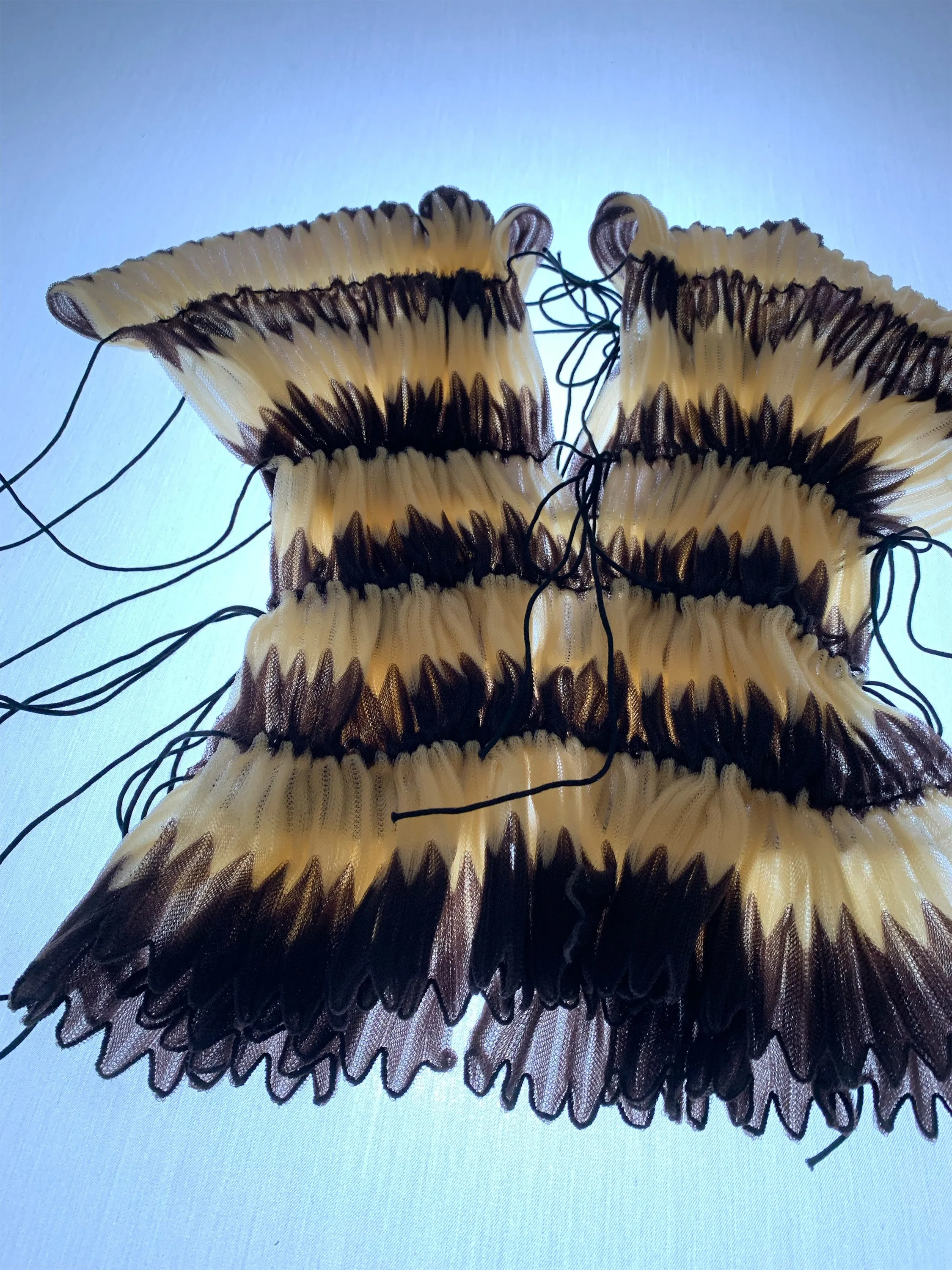 Chevron pleated vest