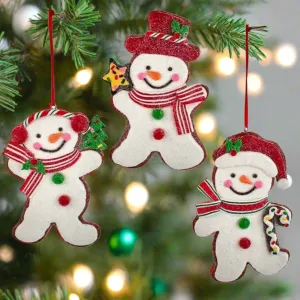 Claydough Snowman Ornaments