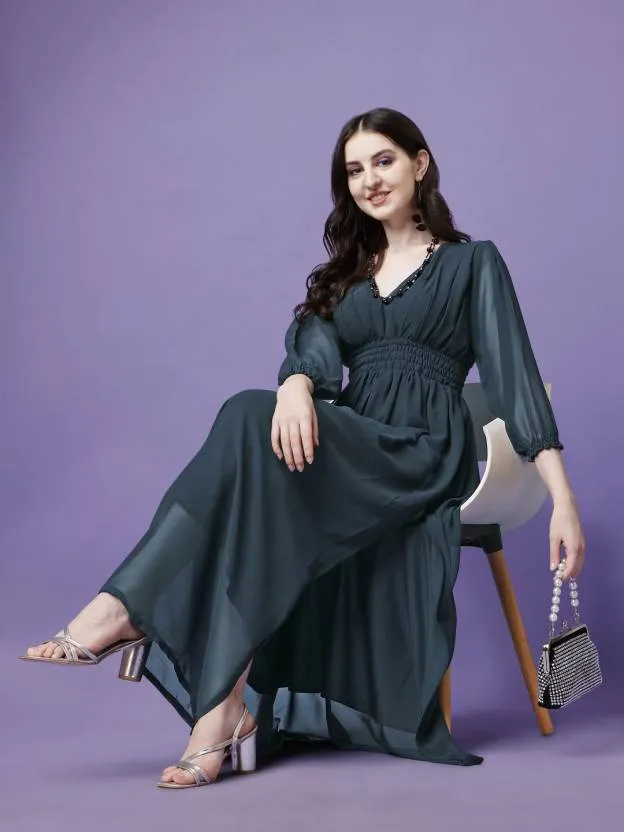 Diamond Delight Maxi Dress Fit and Flare Beauty