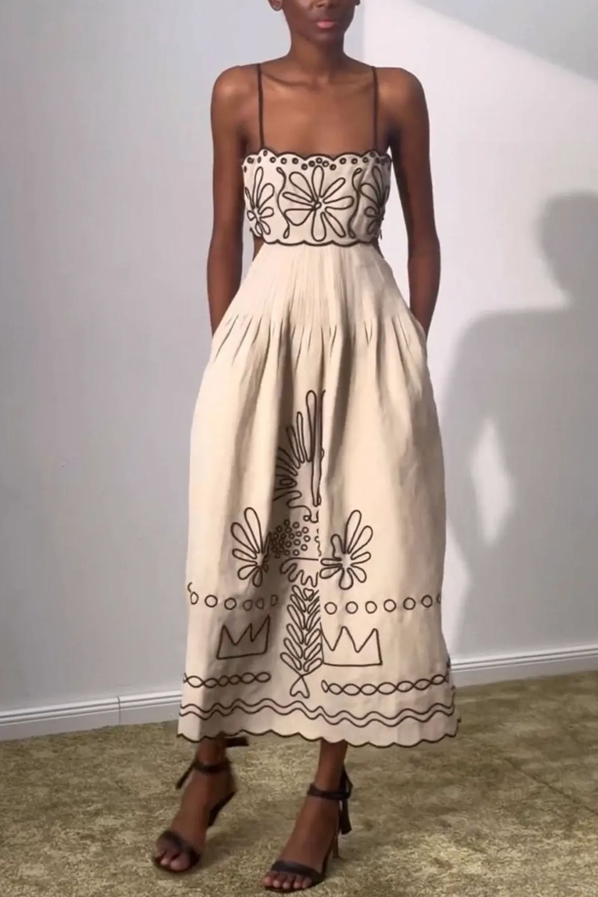 Galerie Embroidery Maxi Dress