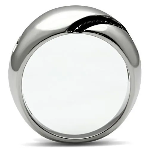 High polished (no plating) Stainless Steel Ring with No Stone for Women Style TK524