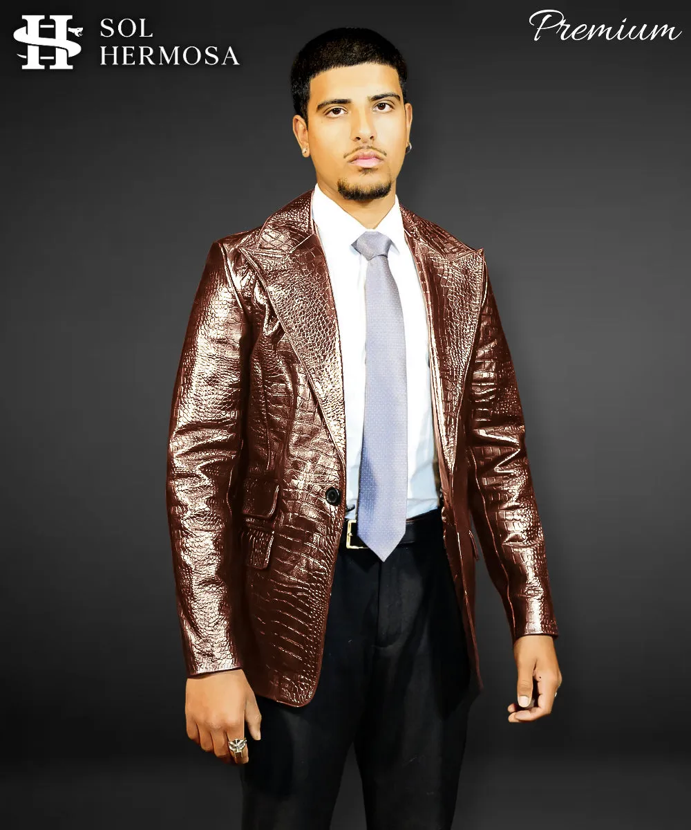 Leather Blazer For Men - Fernandez