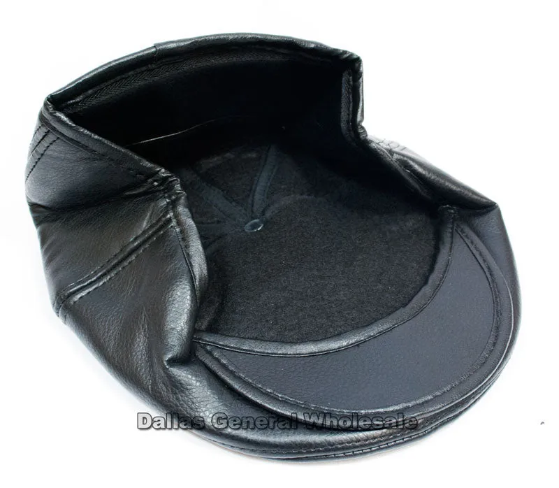 Men Leather Newsboy Caps Wholesale