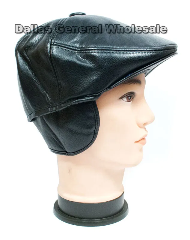 Men Leather Newsboy Caps Wholesale