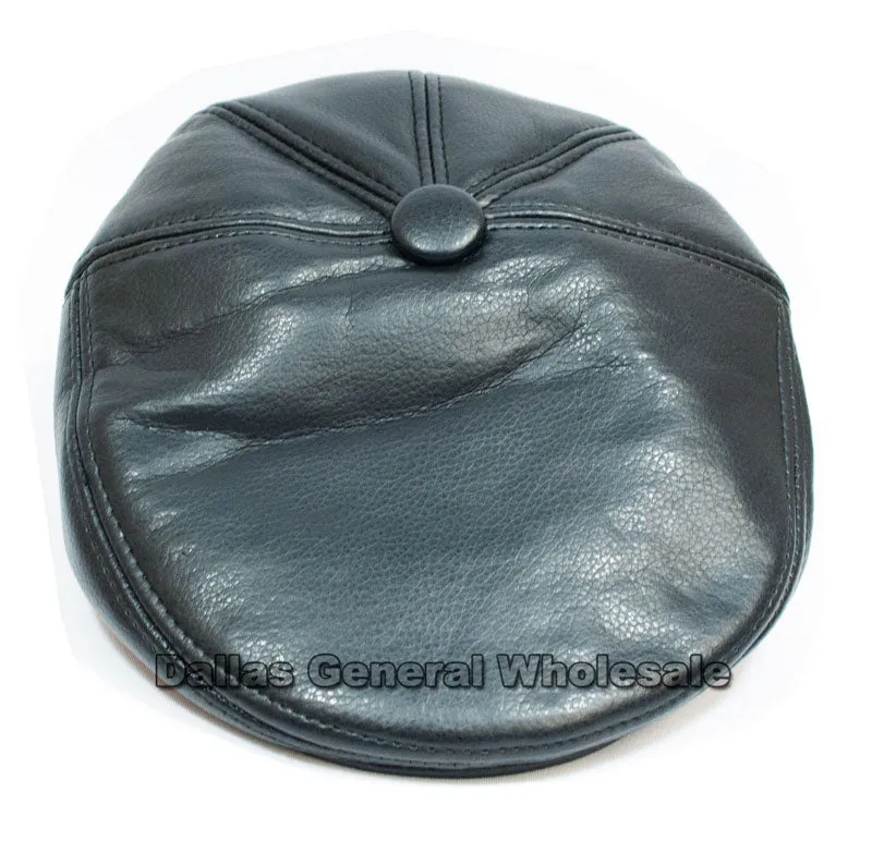 Men Leather Newsboy Caps Wholesale