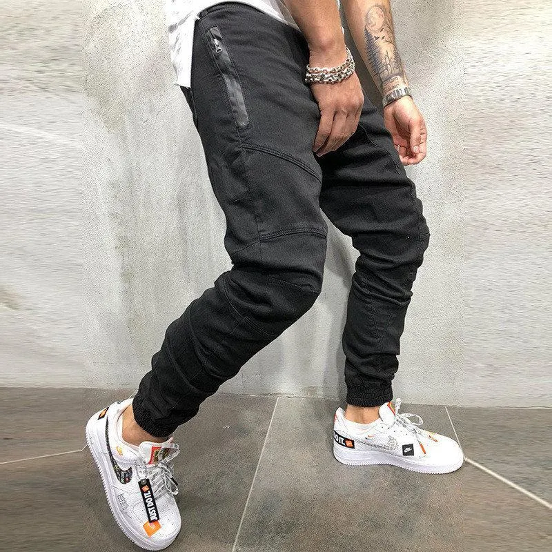 Men's Solid Colored Joggers With Pockets
