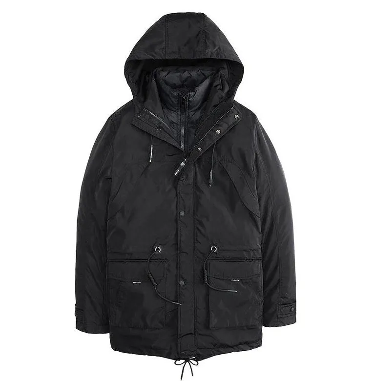 Men's Winter Warm Windproof Parka With Detachable Liner | Men's Two-Way-Wear Coat