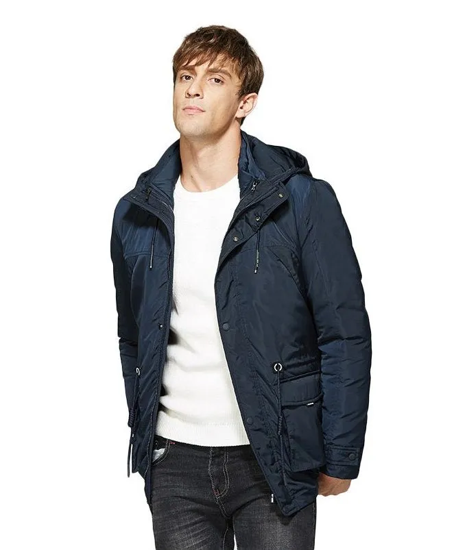 Men's Winter Warm Windproof Parka With Detachable Liner | Men's Two-Way-Wear Coat