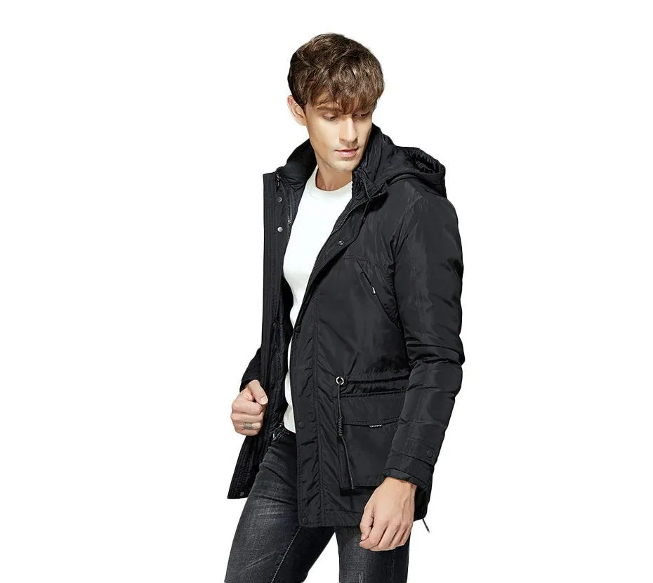 Men's Winter Warm Windproof Parka With Detachable Liner | Men's Two-Way-Wear Coat