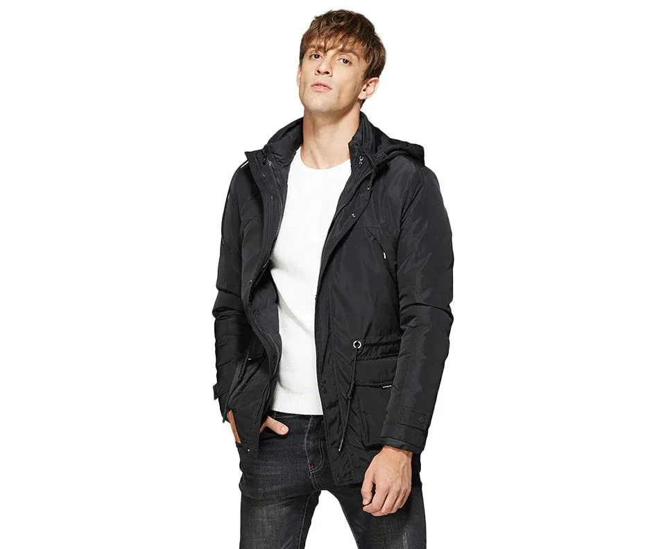 Men's Winter Warm Windproof Parka With Detachable Liner | Men's Two-Way-Wear Coat