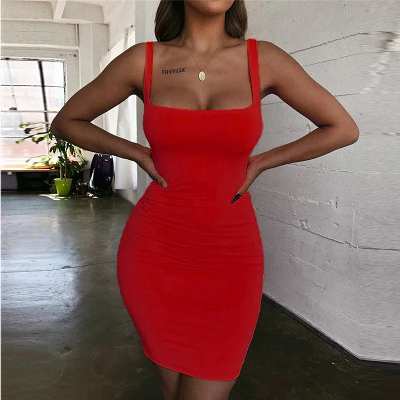 Multi-Colour Bodycon Slinky Dress