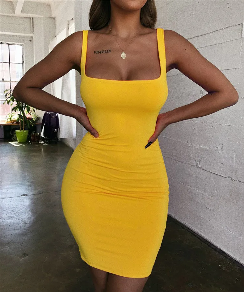Multi-Colour Bodycon Slinky Dress