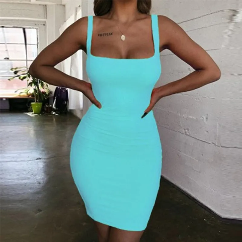 Multi-Colour Bodycon Slinky Dress