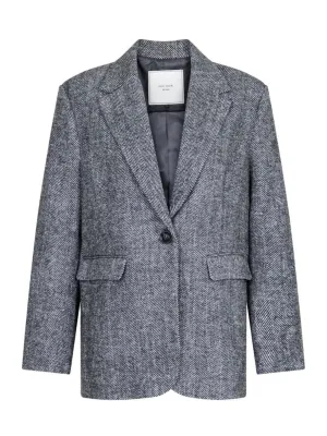 NEO NOIR GABY HERRINGBONE BLAZER BLACK