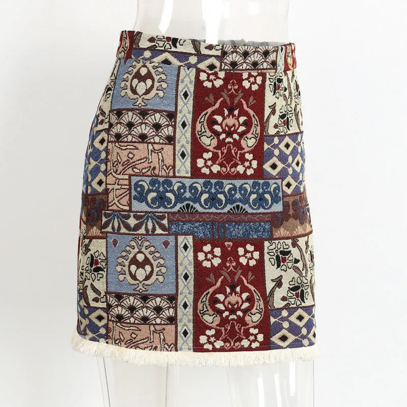 Pencil Mini Skirt Of Cotton
