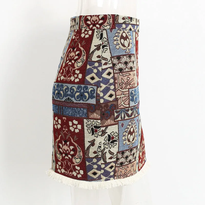 Pencil Mini Skirt Of Cotton