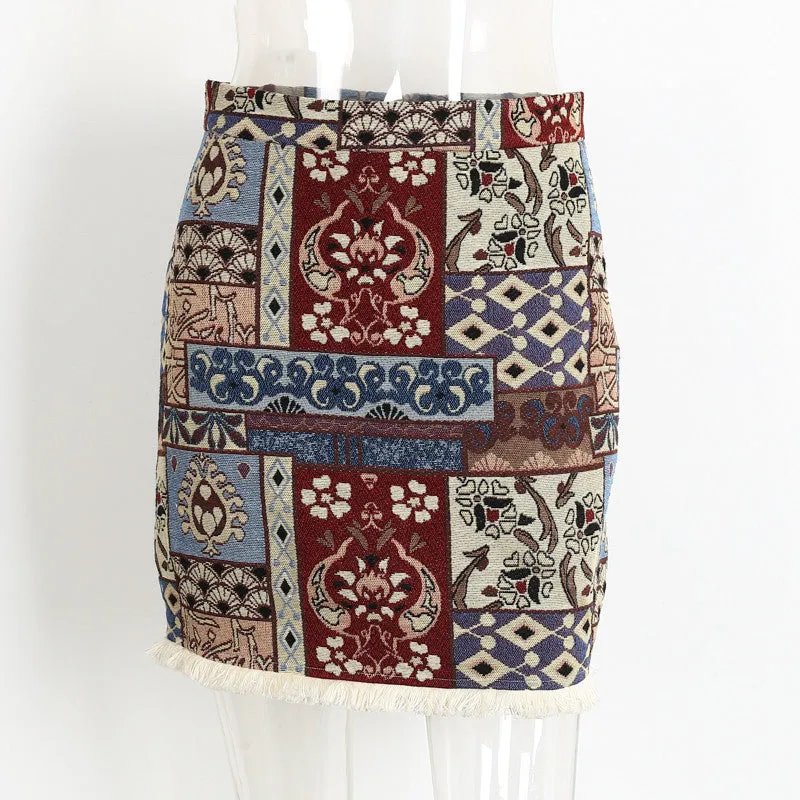 Pencil Mini Skirt Of Cotton