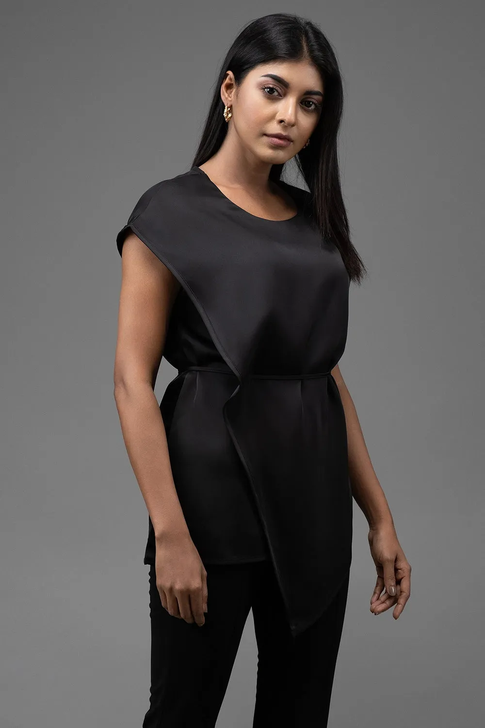 Premium Silk Asymmetric Top