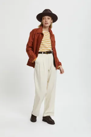 Prima Wide Leg Cotton Trousers