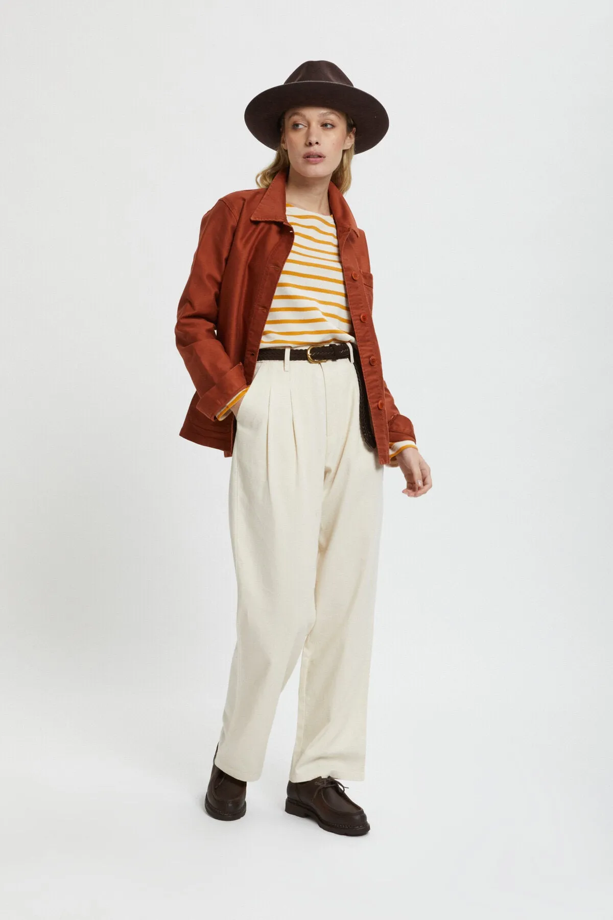 Prima Wide Leg Cotton Trousers