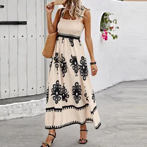 Regal Square Neck Maxi Dress