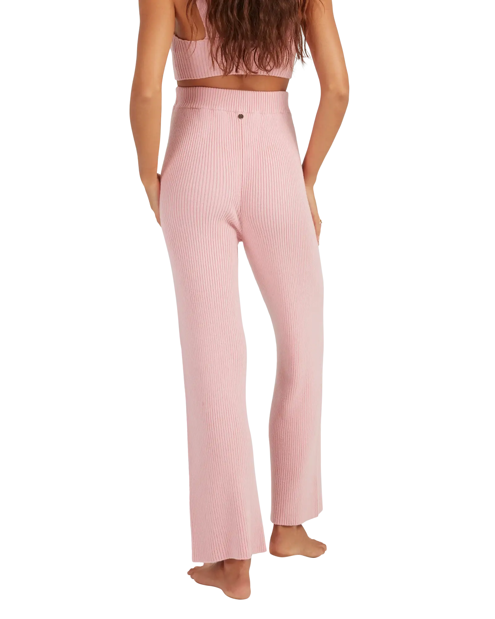 Sandstorm Knit Trousers in Pale Pink