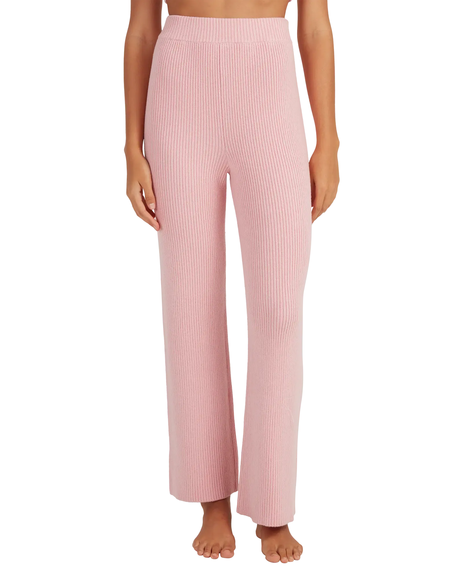 Sandstorm Knit Trousers in Pale Pink