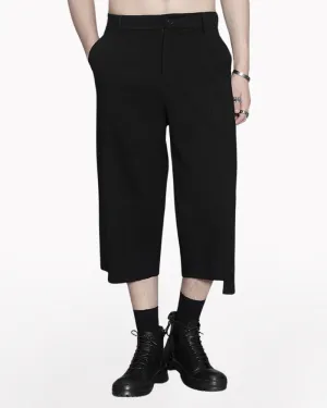 Streetwear Irregular Hem Capri Pants