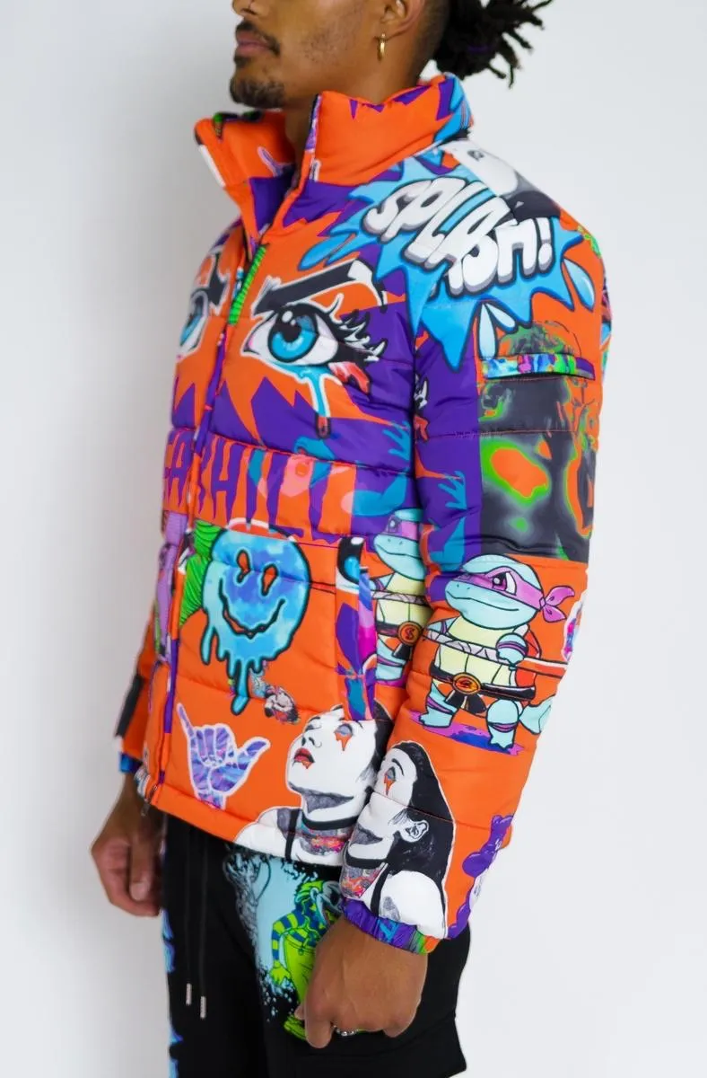 SugarHill-PSYCHO PUFFER JACKET-ORANGE-SH-TBC-04