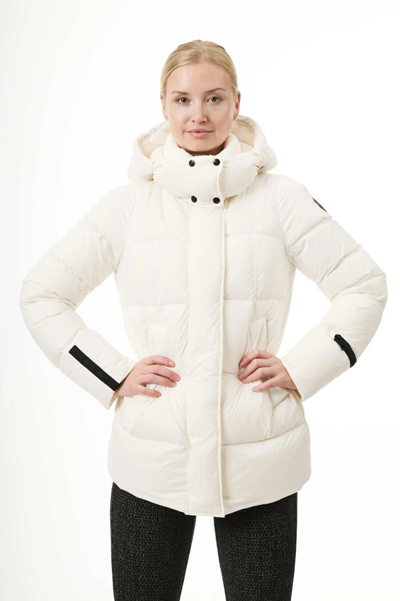 Thora Long Down Jacket | White