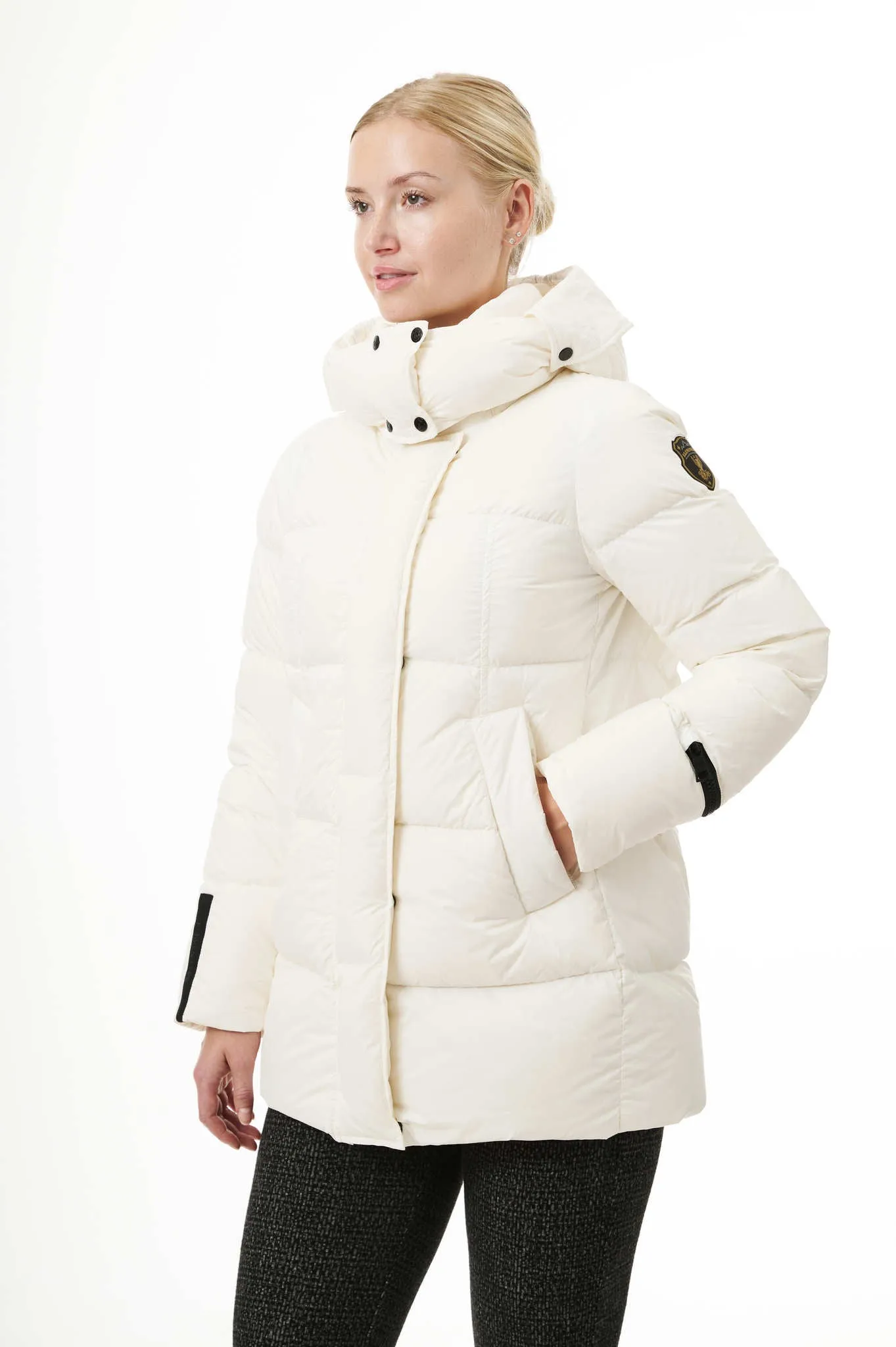 Thora Long Down Jacket | White