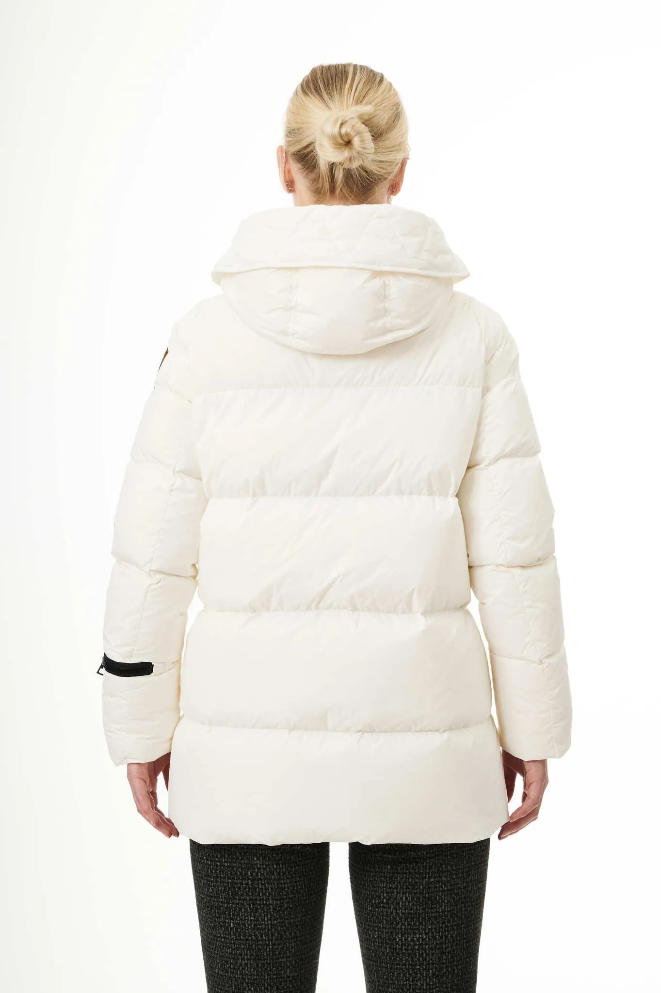 Thora Long Down Jacket | White