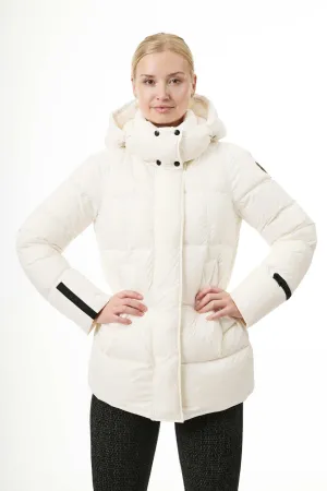 Thora Long Down Jacket | White