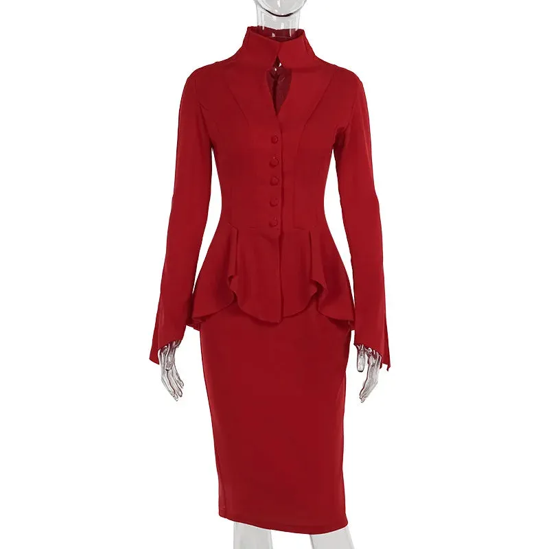 Trendy Blazer & Mini Skirt Set