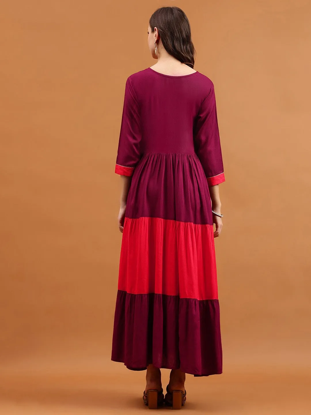 Twilight Bloom Colourblocked Dress