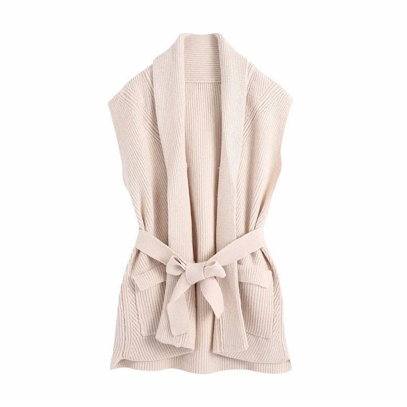 Versatile knitted waistband vest