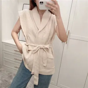 Versatile knitted waistband vest