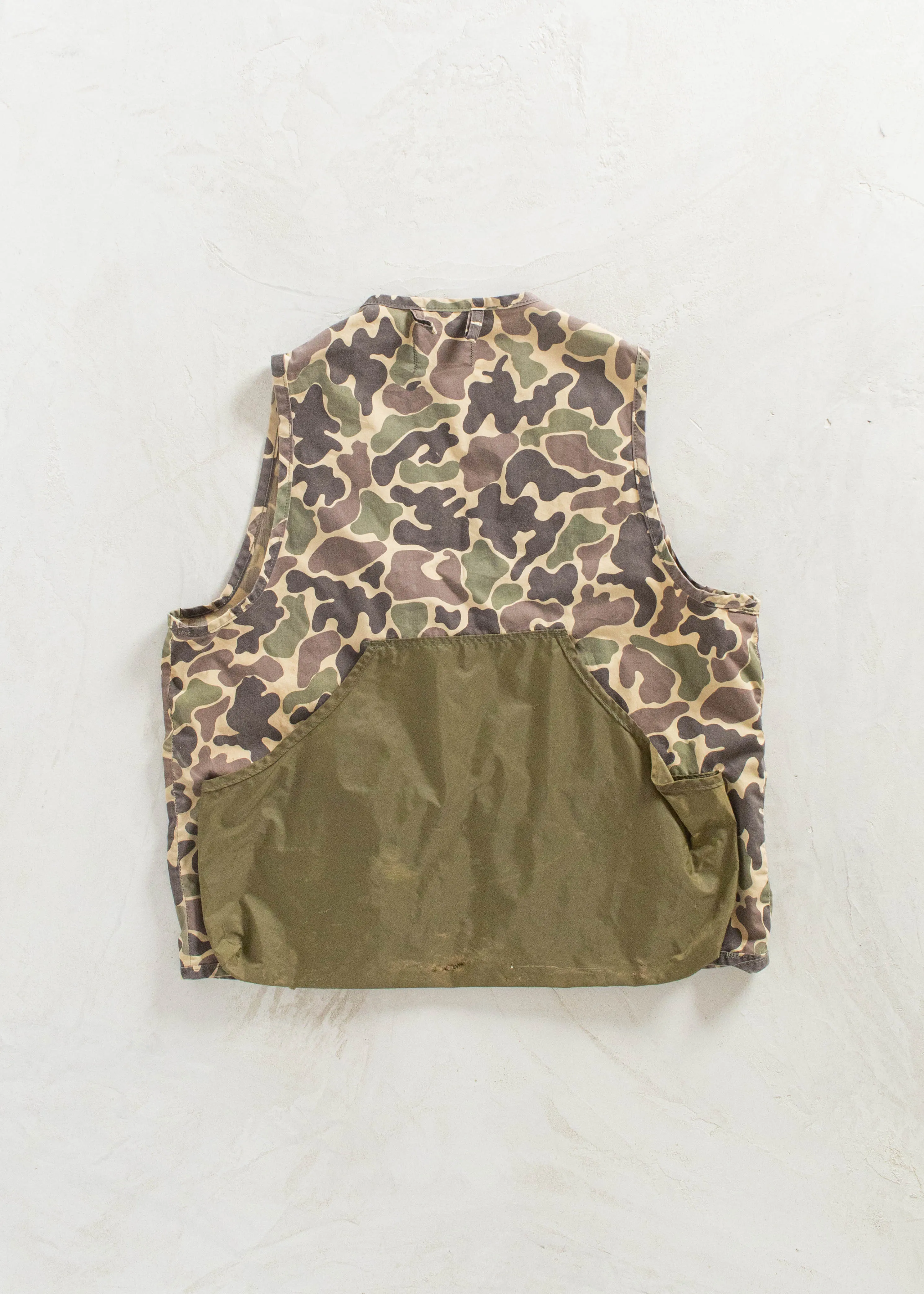 Vintage 1970s Saftbak Frog Camouflage Hunting Vest Size M/L