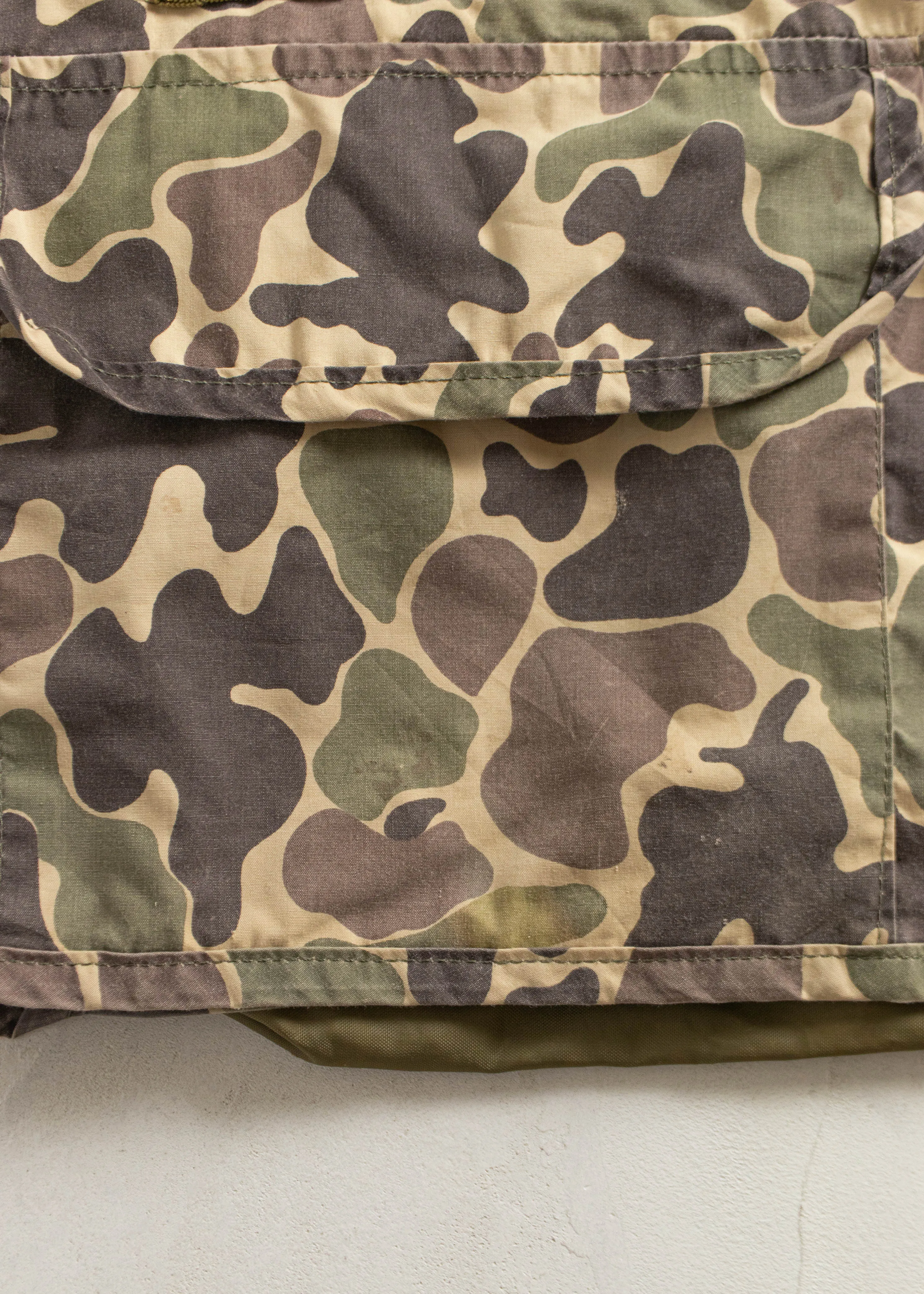 Vintage 1970s Saftbak Frog Camouflage Hunting Vest Size M/L