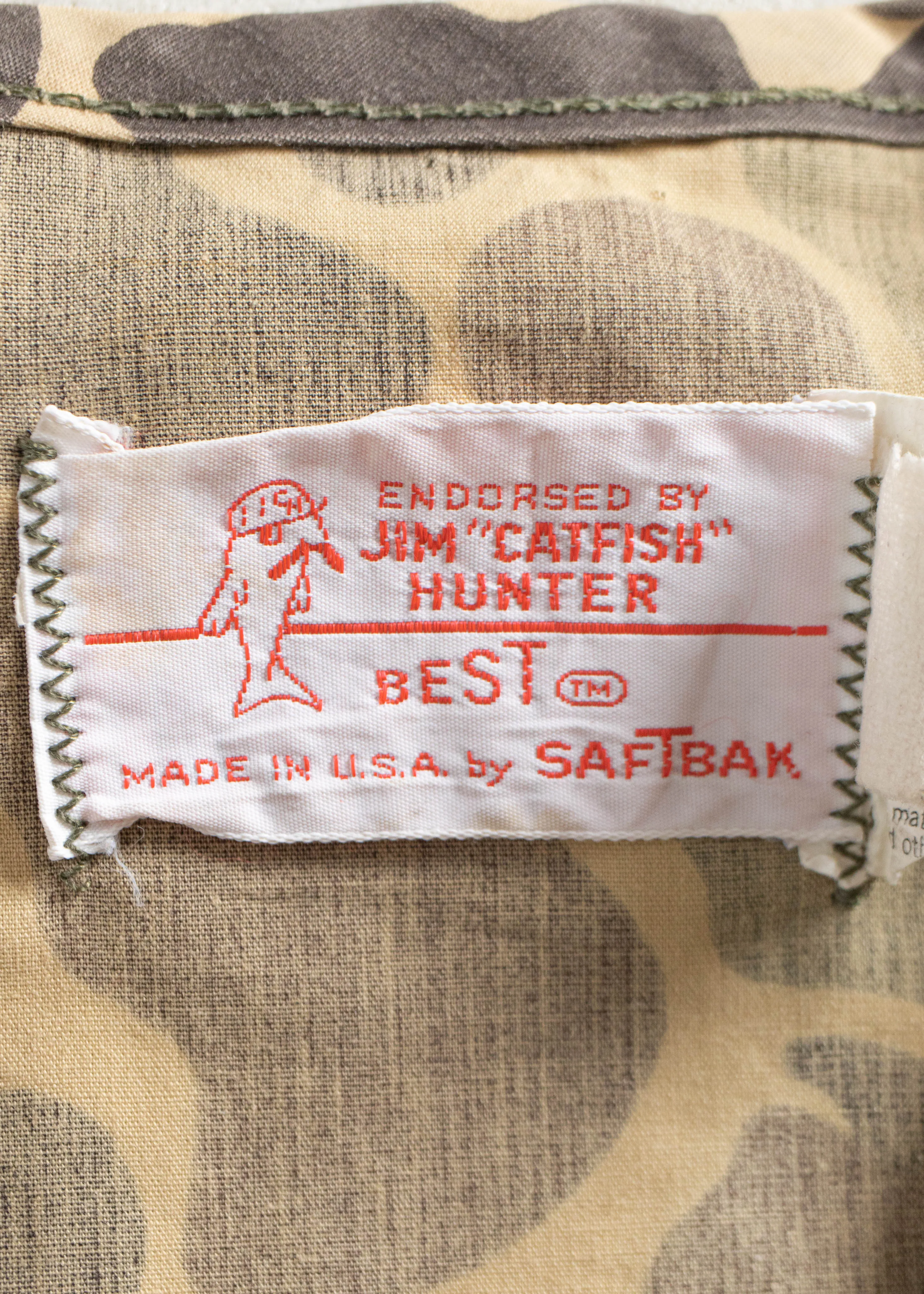 Vintage 1970s Saftbak Frog Camouflage Hunting Vest Size M/L