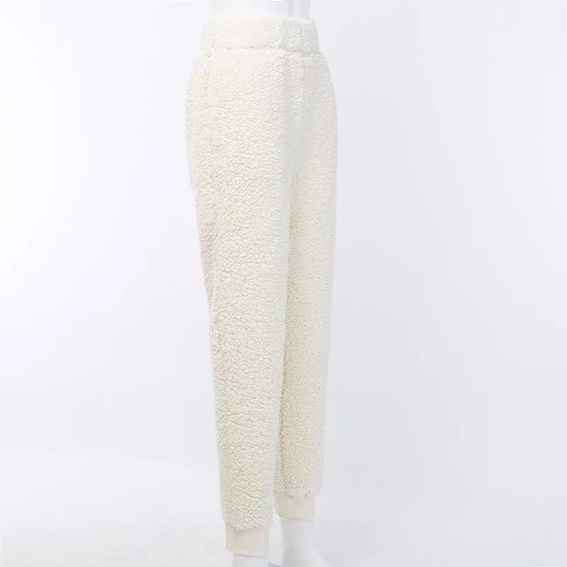Women's Autumn/Winter Casual Soft Plush Solid Pants