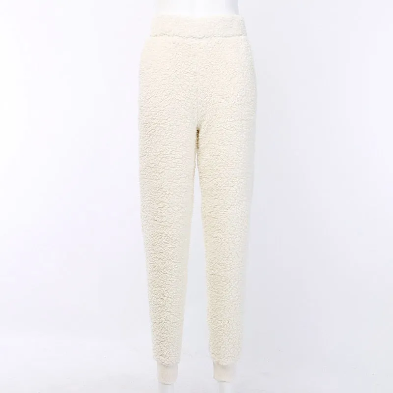 Women's Autumn/Winter Casual Soft Plush Solid Pants