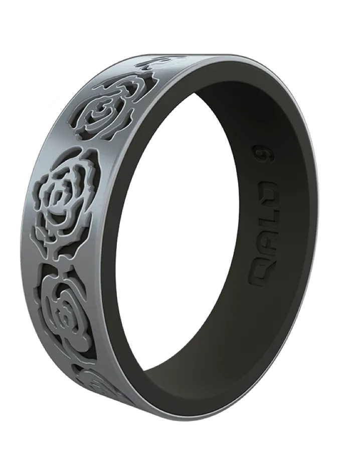 Women's Clearance Gold/Black Strata Blossom Silicone Ring