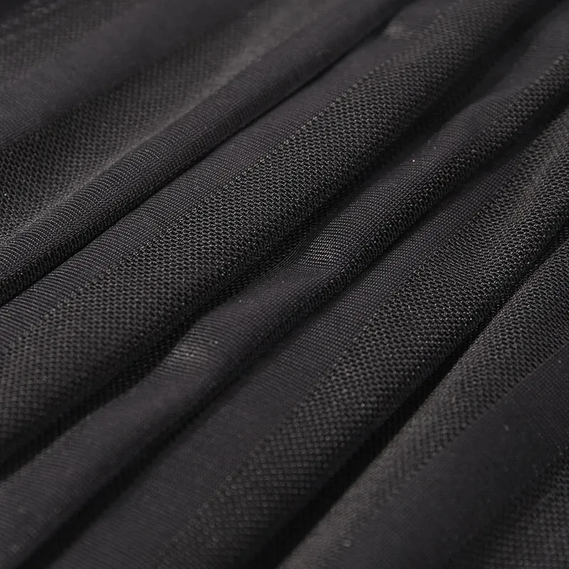 Women's Summer Mesh Striped Elastic Joggers